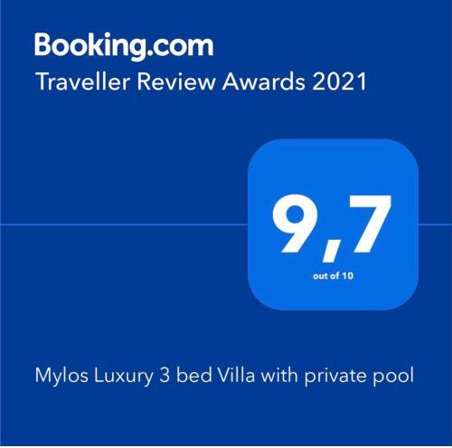 Mylos Luxury 3 Bed Villa With Private Pool