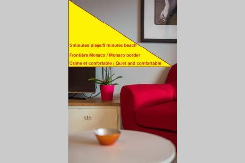 Apartamento Studio Neuf -aux Portes de Monaco -confort -wifi -clim