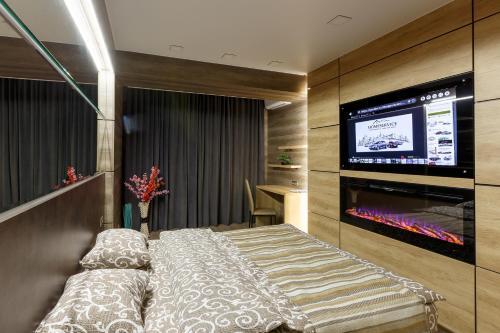 Apartamento City Center. Panoramic Windows. Fireplace.