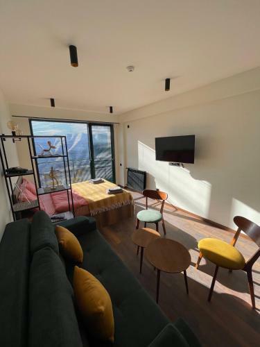 Colorful One-bedroom Apartment In New Gudauri