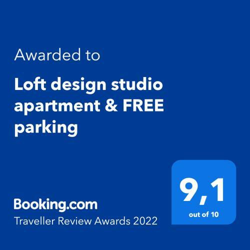 Loft Design Studio Apartment & Free Parking