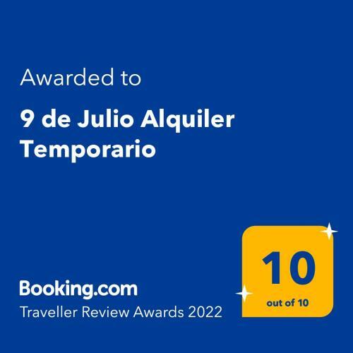 Apartamento 9 de Julio Alquiler Temporario