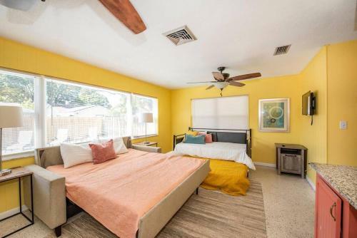 Heated Pool Home 5 Minutes From Beach, Sleeps 8!