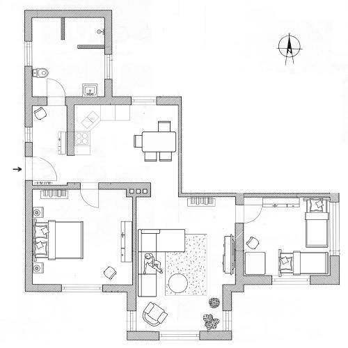 Apartamento Ferien Unnern Appelboom (80m2 Wohnung Mit Gro�em Garten)