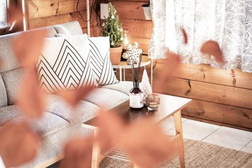 Scandinavisch Huisje Met Vuurplaats