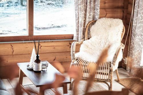 Scandinavisch Huisje Met Vuurplaats