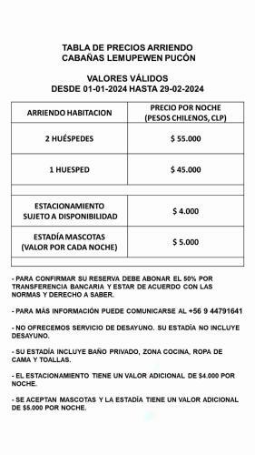 Caba�a Vista Al Volc�n En Centro De Puc�n