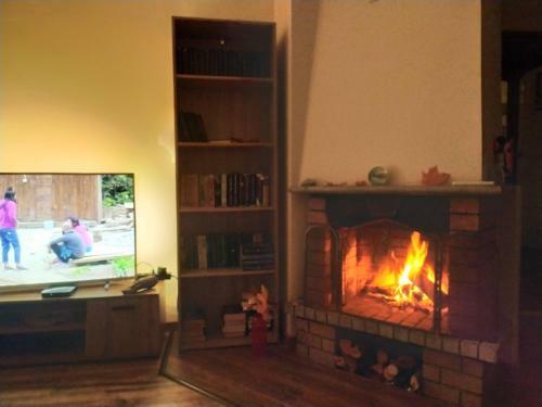 Villa House With A Nice Garden, View, Pool And Fireplace