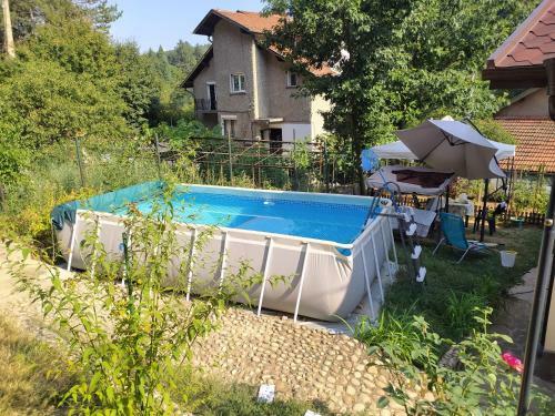 Villa House With A Nice Garden, View, Pool And Fireplace
