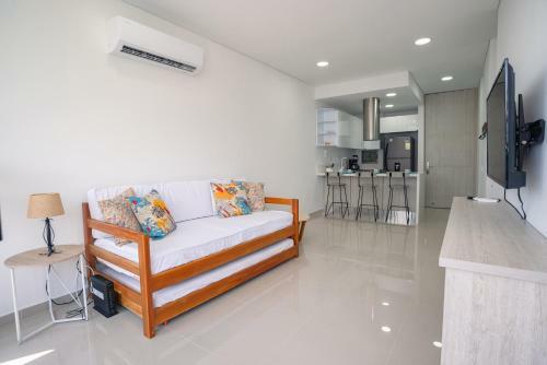 Apartamento Amoblado En Samaria, Primera L�nea De Playa!