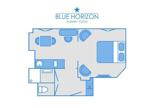 Sea View & Beach Studio Apartment - Blue Horizon