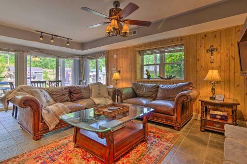 Unique Lake Lure Hideaway With Dock, Waterslide