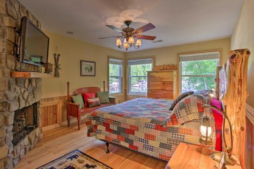 Unique Lake Lure Hideaway With Dock, Waterslide