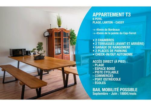 Apartamento Nouveau ! Lanton Plage, 6 Voyageurs