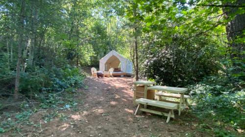 Tentrr Signature Site - Leaning Tree Glamp Site At Cuzicanland
