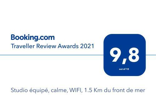 Apartamento Studio �quip�, Calme, Wifi, 1.5 Km Du Front De Mer