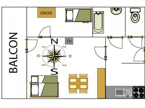 Apartamento Studio Tignes, 1 Pi�ce, 4 Personnes - Fr-1-406-43