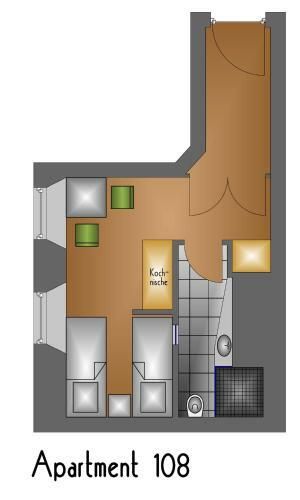 Apartamento Einzelzimmer Mit K�chenniesche
