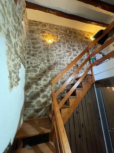 Rural Stone House With Wood Fireplace