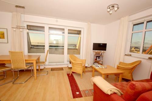 Apartamento Hafenh�user Wiek Fewo 09 Balkon, Meerblick