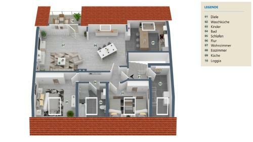 Apartamento Ger�umige Ferienwohnung Mit Dachterrasse