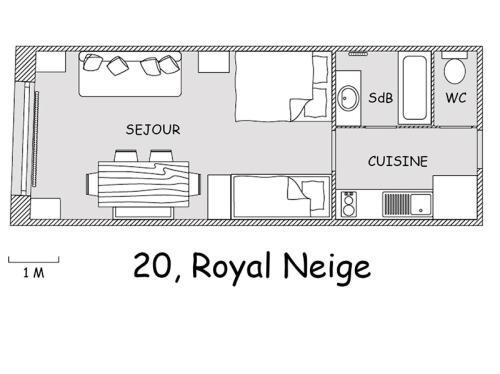Apartamento R�sidence Royal Neige - Studio Pour 4 Personnes 754