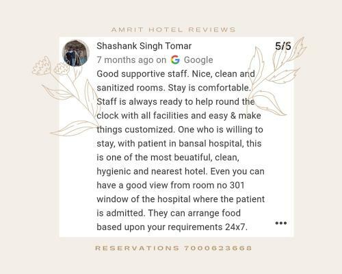 Amrit Hotel, Bhopal