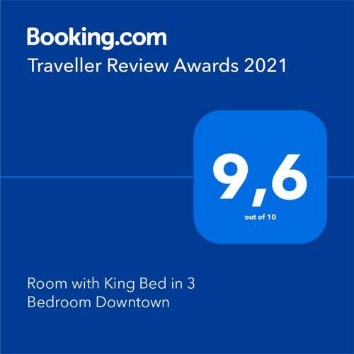 Room With King Bed In 3 Bedroom Downtown