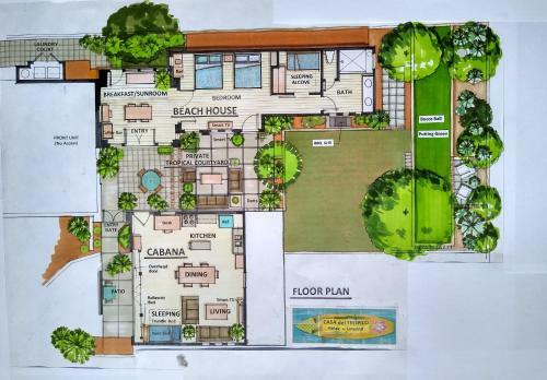 Uptown Tropical Beach House Off Restaurant Row!!