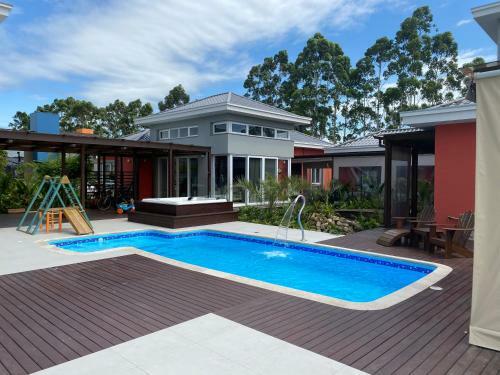 Casa Com Piscina E Spa Em Condominio A Beira Da Lagoa de Ibiraquera