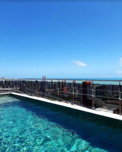 Apartamento Flat Moderno E Confort�vel 5min Da Praia Com Piscina Aquecida Na Coberto