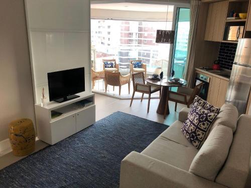 Apartamento Estanconfor Santos Com Vista Mar
