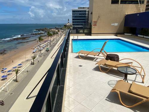 Apartamento Aconchegante Flat Beira Mar Praia Farol Da Barra
