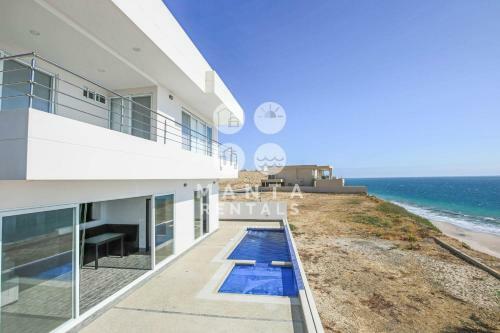 Modern Oceanfront Home With Pool In Playa Alta, Santa Marianita
