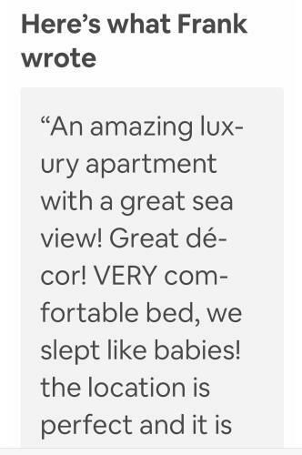Apartamento Stunning Beach View Holiday Suite