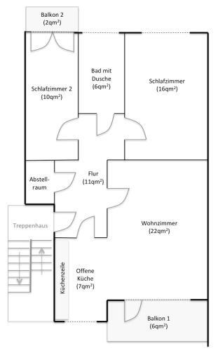 Apartamento Ferienwohnung Parkblick