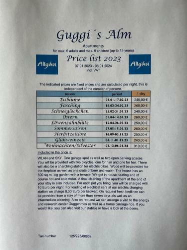 Apartamento Guggi`s Alm