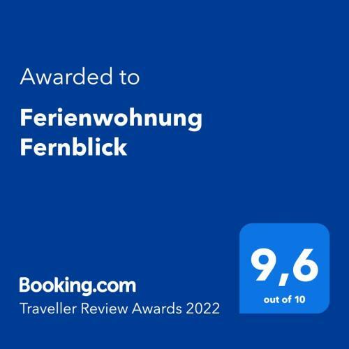 Apartamento Ferienwohnung Fernblick