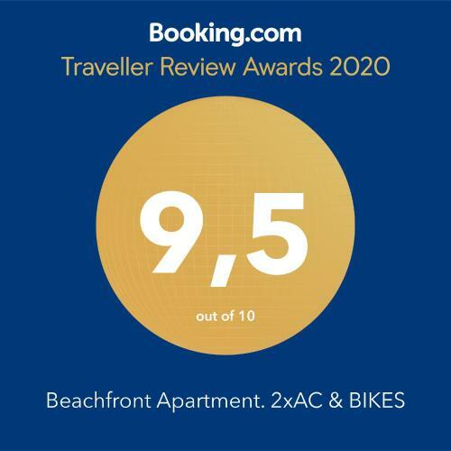 Beachfront Apartment. 2xac & Bikes