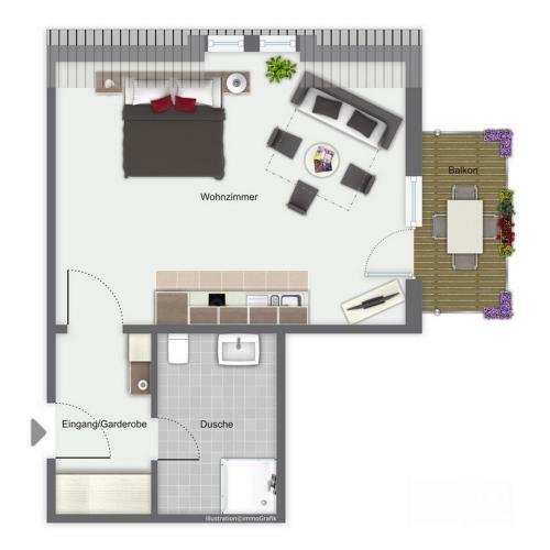 Apartamento Strandvilla Krabbe Wohnung 09