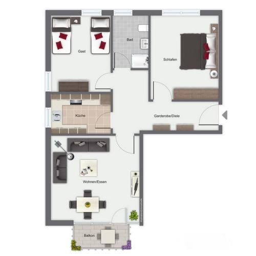 Apartamento Ferienhaus Am Deich Wohnung 04