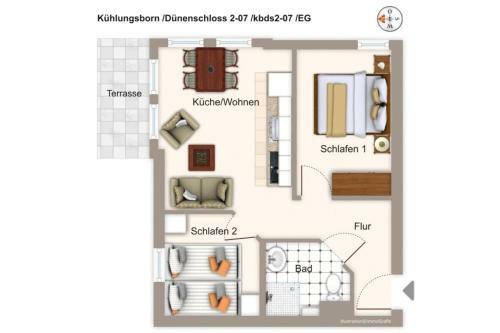 Apartamento D�nenschloss D�nenschloss 2-07