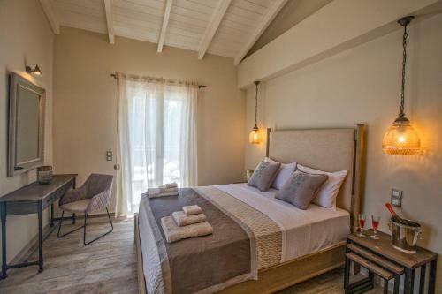 Luxury Villa Above Emblisi Beach , With Heated Pool !