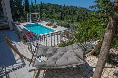 Luxury Villa Above Emblisi Beach , With Heated Pool !