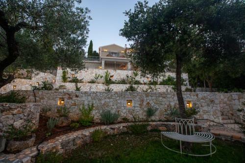Luxury Villa Above Emblisi Beach , With Heated Pool !
