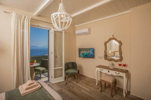Luxury Villa Above Emblisi Beach , With Heated Pool !