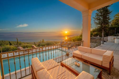 Luxury Villa Above Emblisi Beach , With Heated Pool !