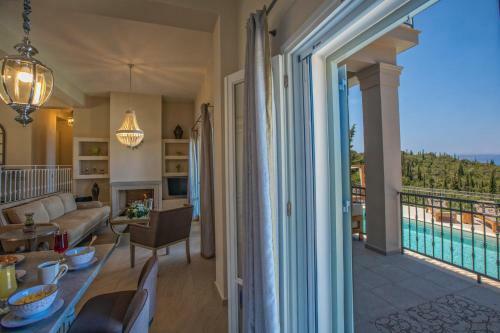 Luxury Villa Above Emblisi Beach , With Heated Pool !