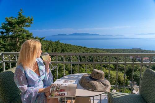 Luxury Villa Above Emblisi Beach , With Heated Pool !