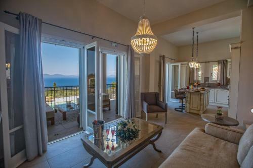 Luxury Villa Above Emblisi Beach , With Heated Pool !
